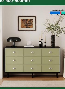 式复古13227九斗拼色餐边柜现代简柜约玄关柜客厅储法物收屉纳置