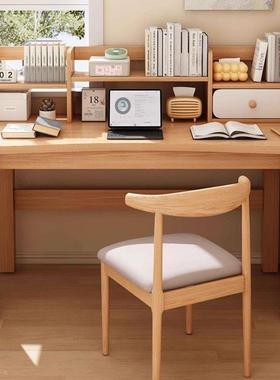 实木腿桌学生家用习现写字桌PQK简学约代电脑桌卧室办公书桌子工