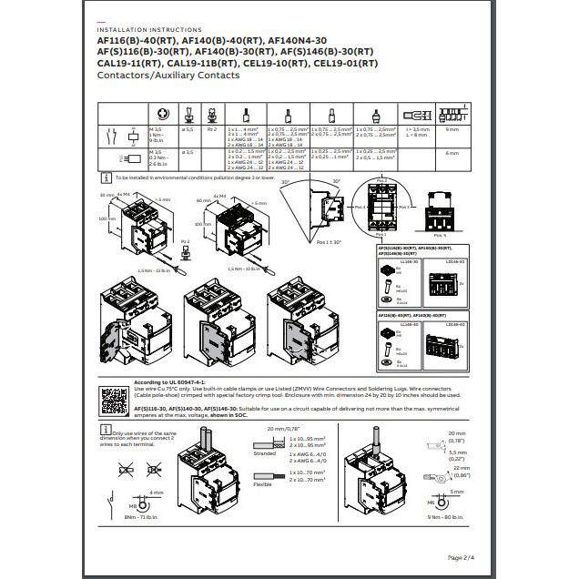 ABB交直流接触器A-F305B-OOC030-22RT-12铁路专用F35B-3022RAT-11