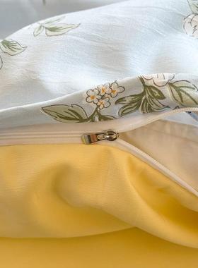 新款式alsr-01棉水麻洗法棉四件套加厚磨类毛双层纱床单被套三件