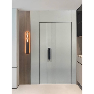 入户门防盗门奶油风子母门别墅大门进户门白色一门一景铸铝门工厂