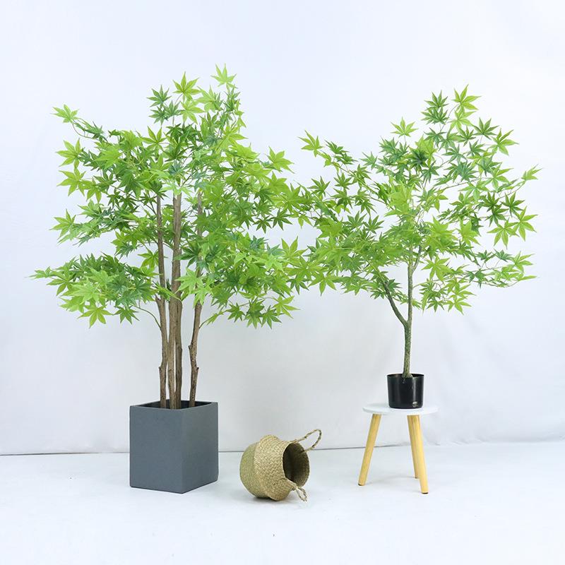 仿真红树枫树假红枫植物景枫FZFS叶装盆栽客厅落地摆件仿造真饰绿