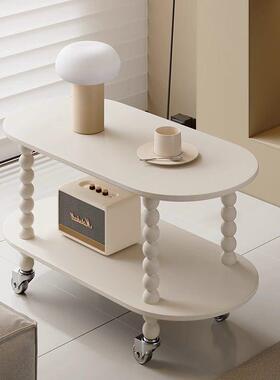 中古风可移动简厅沙发客置物边几边柜小茶几卧约室床边OYT带轮小