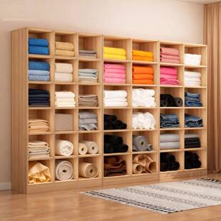 GYF布料展架色卡收服纳柜多格子衣柜示放衣裤储物摆子放架方格置