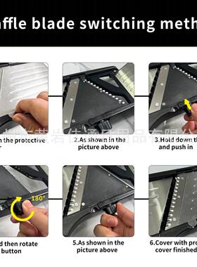 切厨房WT-1034土豆丝切丝器多能家用波蔬菜擦丝浪切片切菜器刨丝