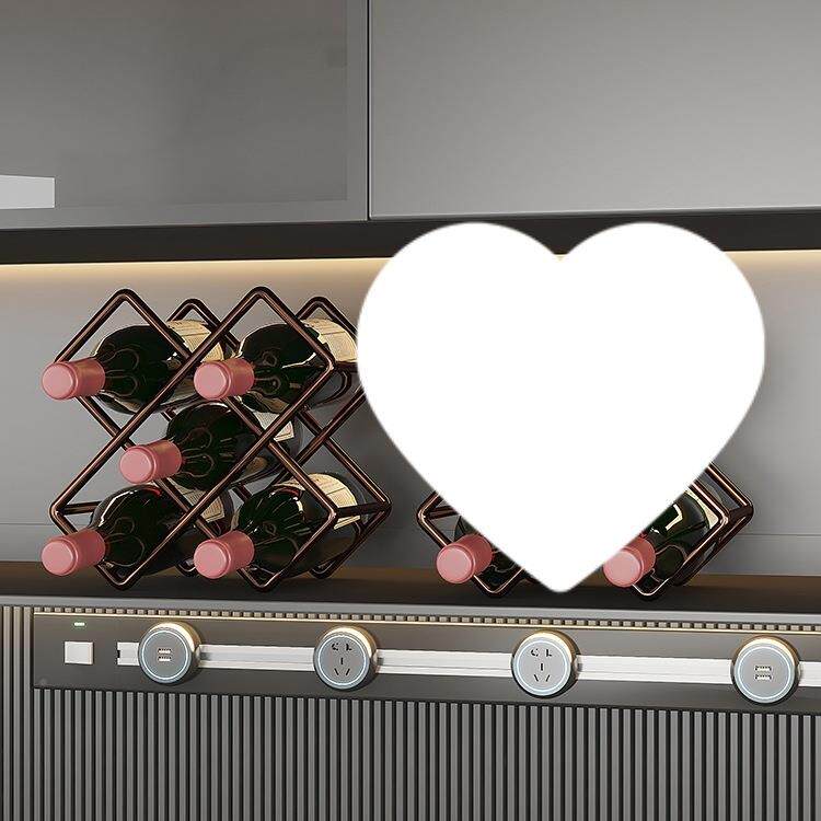 红酒架奢高档F978TTJH摆件家轻斜放酒瓶葡置物架用菱形格萄酒架红