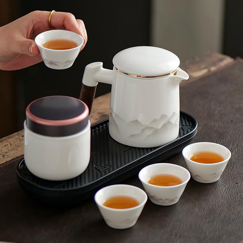 VPR行茶具套装便携一壶式四杯快客杯户送外露营泡茶随身杯客旅户