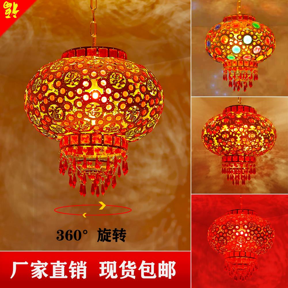 春节灯笼乔迁结婚新居别旋门墅大口阳台过年七TWJ彩福字转走红马