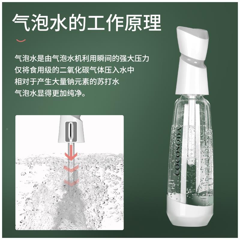 COCOSOD家用S2A型携可式苏打水机器气小泡水机自制气泡水碳酸饮料