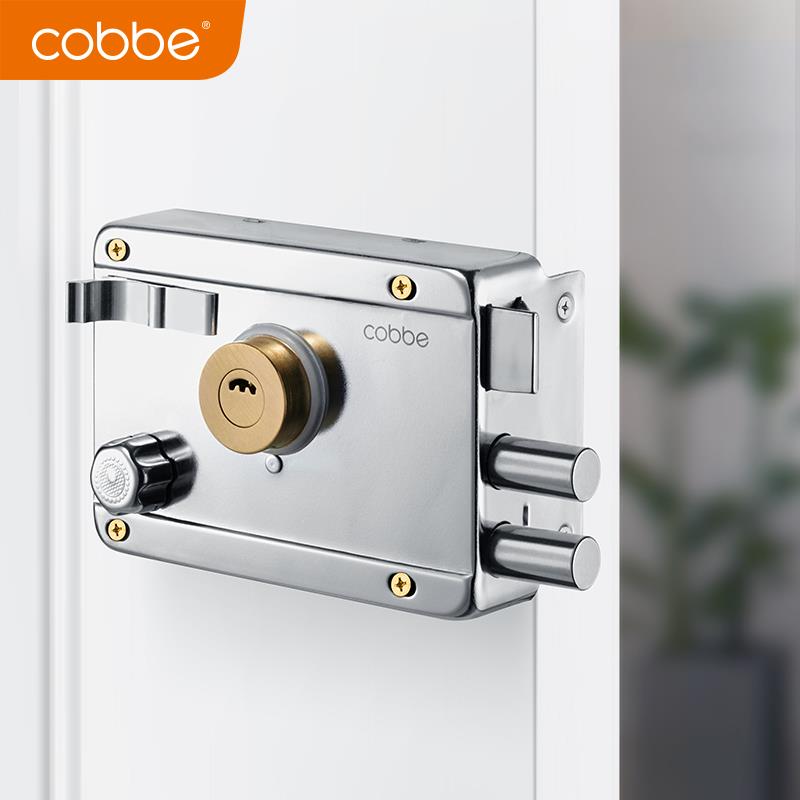 贝装门锁老式大卡门锁木门铁门锁防盗门锁牛房头锁家外用Cobbe\/