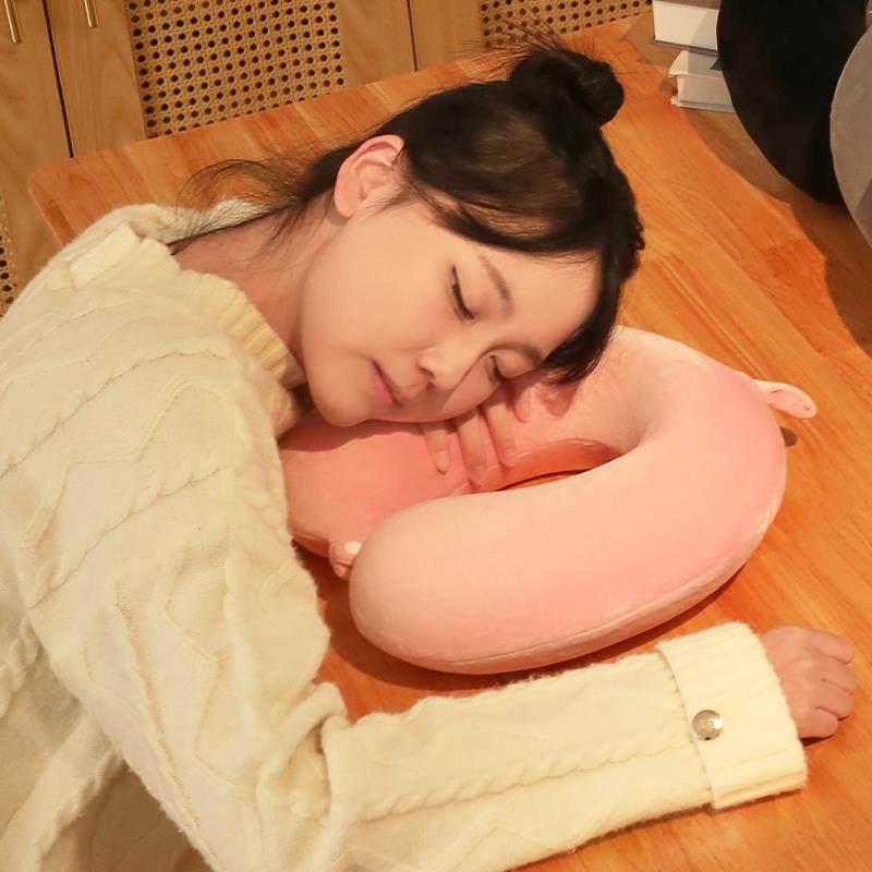 Wihhc旅行记忆棉u型围枕头办公室飞脖高铁睡趴睡JZ-YT-su不歪机头