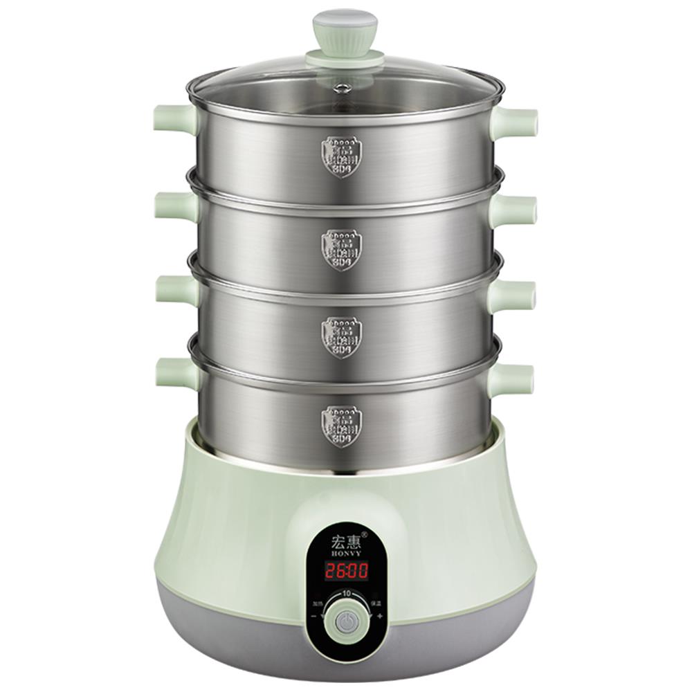 宏惠小鲜蒸蒸锅蒸锅家用电多功能多层海快速汽72910锅大容量304不