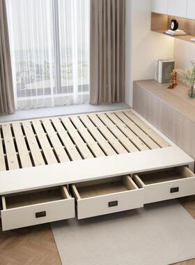 无床尺头储物.排骨架榻床带抽屉榻米床架落地JWN15/1.8床任意寸