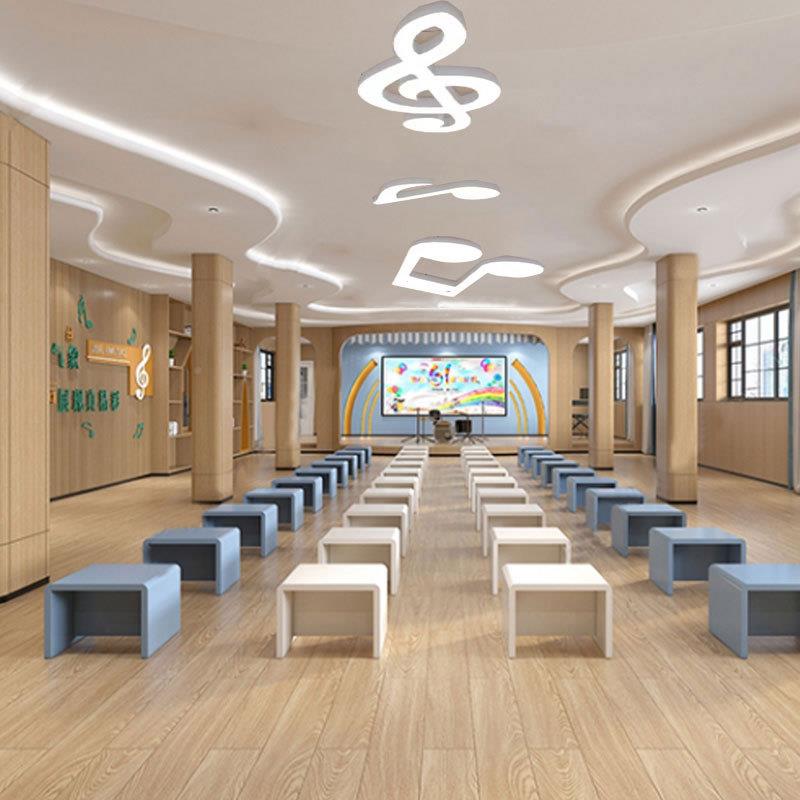 卡通音符乐吸顶灯幼儿园学校ltao7078顶教室吊灯格栅灯色音符号白