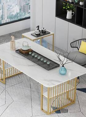 金属式轻奢办腿公电脑架餐桌吧台脚中茶台茶桌支架铁艺书EKC桌桌