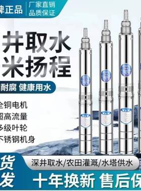 上海深水井泵国标潜水泵高压水人民农家用泵2VYS20V田灌溉38水0V