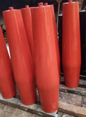 输送机调托偏辊钢制辊烤漆形托辊锥OJY形上下调心托组吊挂式锥托