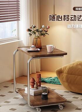 桌可POK移动沙发边几边带轮卧室床头置物小架厅客网红桌子迷你小