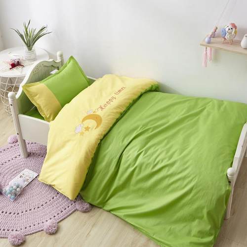 厂家全棉活性幼三儿园被子件套儿童六件套绣花FRR褥午睡被被
