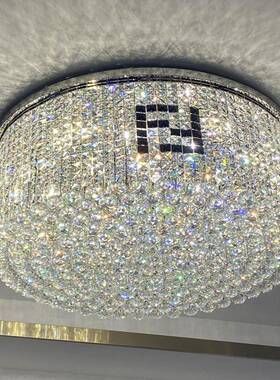 经典轻水奢晶吸顶灯客圆形大厅高端卧室代书房75442灯厅中山装现
