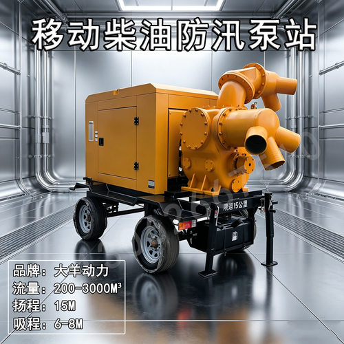 大羊动力1000立方应急防汛移动泵车 大口径柴油排污泵DY1000PM-MX