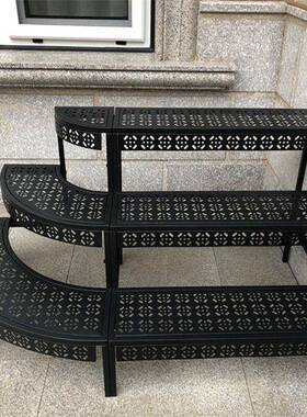 铁艺庭院户外层多层花架落地式阳三置物架多肉室内阳花台盆REQ架