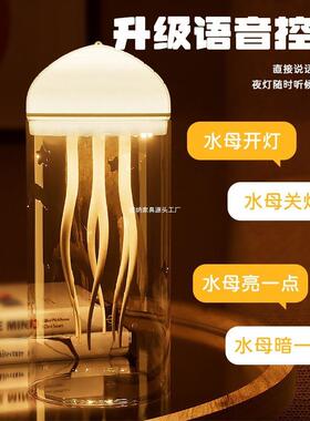 红漂浮智水21927母灯小夜灯家用夜光氛围声灯床头台灯网能控灯新
