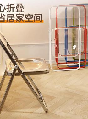 塑料折椅子家用椅靠叠背椅网红拍折照椅宿舍餐会议办公椅折叠椅户