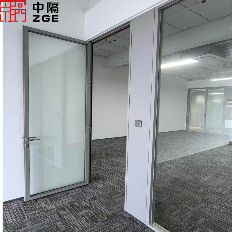双品玻百叶成隔断玻璃办公高隔断办铝合金公隔室玻璃412断隔墙厂