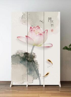 2风5新中款式易屏隔断卧RLI室折叠简可移动办公围挡客厅玄关遮挡