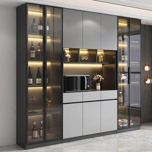 实木酒柜示柜一家用储物体柜轻奢客厅靠高柜收WQA纳简约餐展边柜