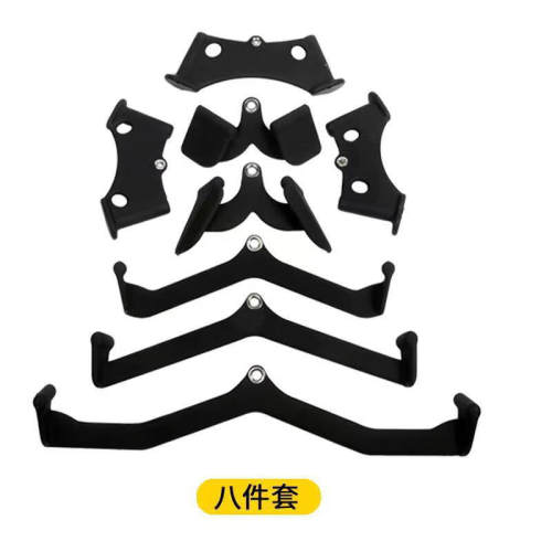 韦步拉背把手八件套高位下拉背肌训练健身房器械配件组合拉背把手