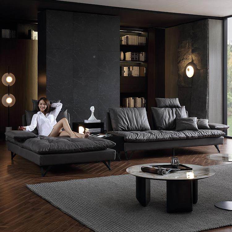 坐深可调沙发厅现代简约技科布客羽222免洗绒超深坐意式轻宽奢高