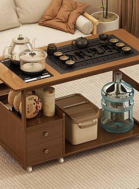 f壶LE移动茶桌小茶台烧水一ZCA体家用桌茶水柜茶车茶柜边泡茶几沙