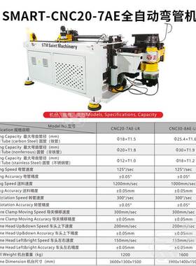 SART-CNC20-7弯AESMART-CN全电弯管机数控左自动弯管机右钢管全伺