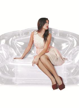 厂双家现货充气沙发照充20240229气双人透明沙发艺术拍沙发椅人沙