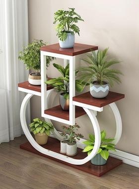 创意物铁艺花架阳台落边地式多层养花架室内客靠HMJ厅家用墙花盆