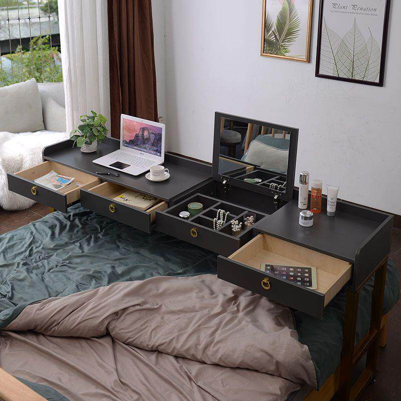 轻奢跨床脑桌可移动床详见包装上梳妆台电桌桌卧室床上懒人桌床尾