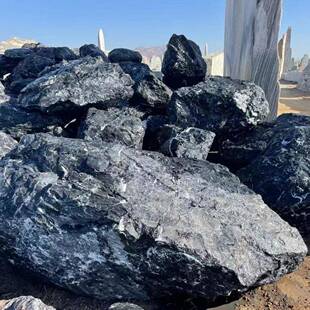 公园黑山石景观石WUL原石组合假现山景摆件家厂现货大量造货