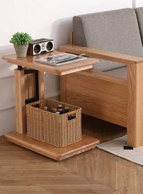 纯实木桌豆JXE荚升降可移动小书桌脑桌沙发边电几可折简叠约家用