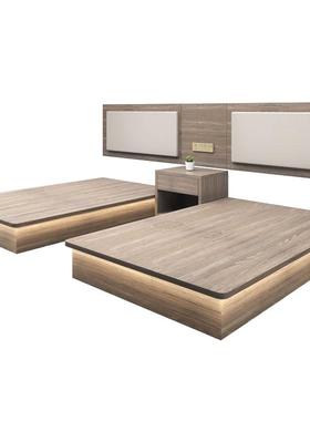 馆13酒店家具标间全套定出制单双人公寓民宿捷客房快宾专用床租房