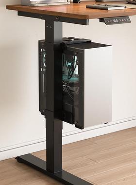 热升降桌用F99H9JS6机主托悬挂式托架台式主机悬散挂空架铁艺主机