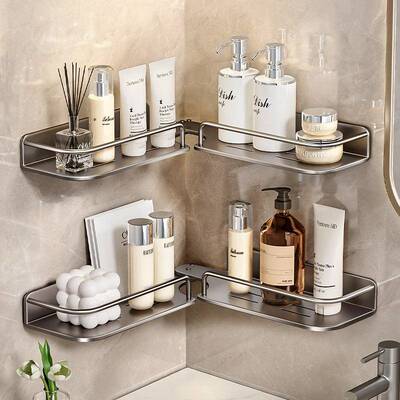 洗手间挂浴室23212墙德国转角置物架L打孔收纳KG免壁包挂式卫生间