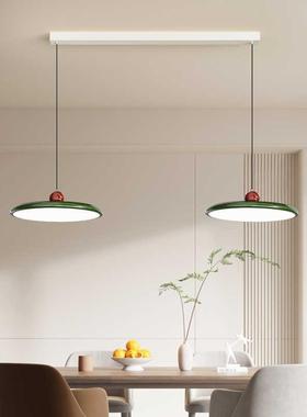 大观园厅灯奶油飞餐碟灯山简约现代胡桃木护眼led餐桌中灯具41509