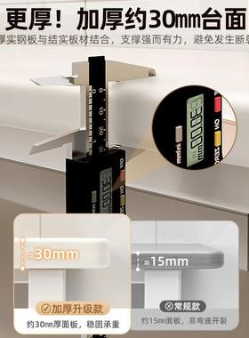 台厨房多功能置物架WHL架落地切菜桌子工作多餐边层储物柜收纳窄