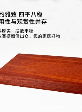 模型展示用方木质形地台坦克模型长形方展示底座实URH红心花梨木