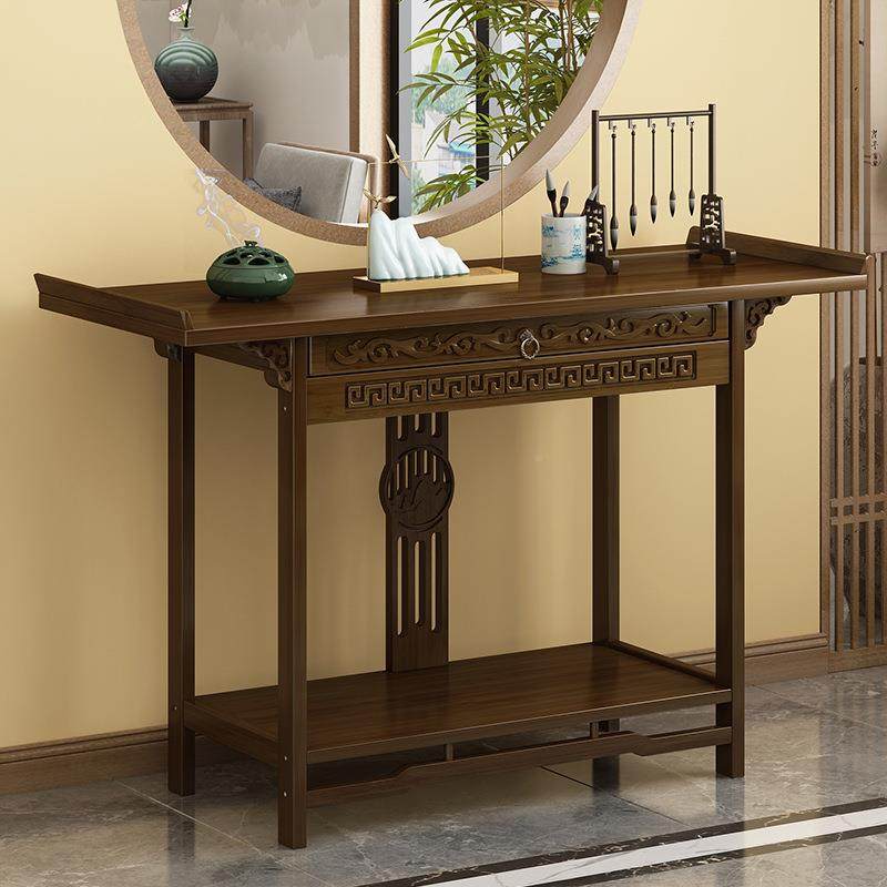 供新中式玄桌客厅靠关墙子实木中式玄ZYHxgty0关桌入户长桌条桌桌