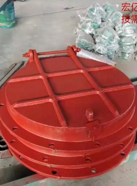 厂家现货道铸铁拍门DN00mmDN700mm法兰连NLU接污排管口拍门6防倒