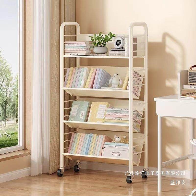 厂家直销架书落地置物架可层移动带dszxzdfw轮多家用儿童绘本简架,收纳整理,书桌收纳置物架,淘宝优惠券,粉丝福利购,淘宝优惠卷