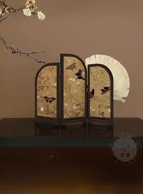 中古风墨小件屏风桌面摆新中式茶桌居dYppJMa4边柜斗柜竹装饰品家